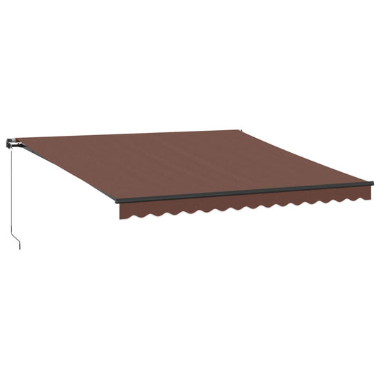Toldo Retráctil Manual Marrón 400x350 Cm_0
