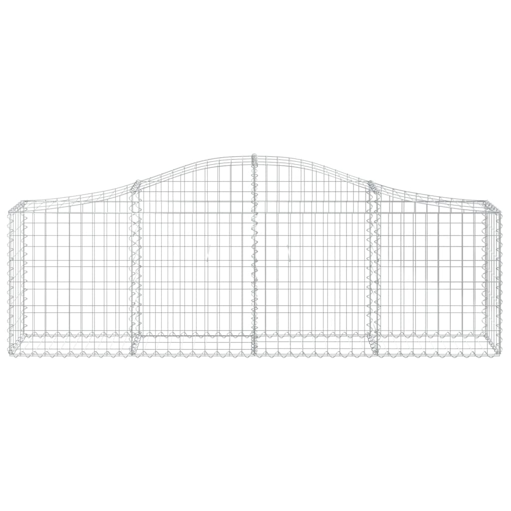 Cestas De Gaviones 7 Uds Forma De Arco Hierro 200x30x60/80 Cm_3