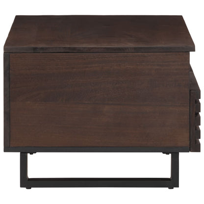 Mesa De Centro Madera Maciza Mango Marrón 80x55x40 Cm_1