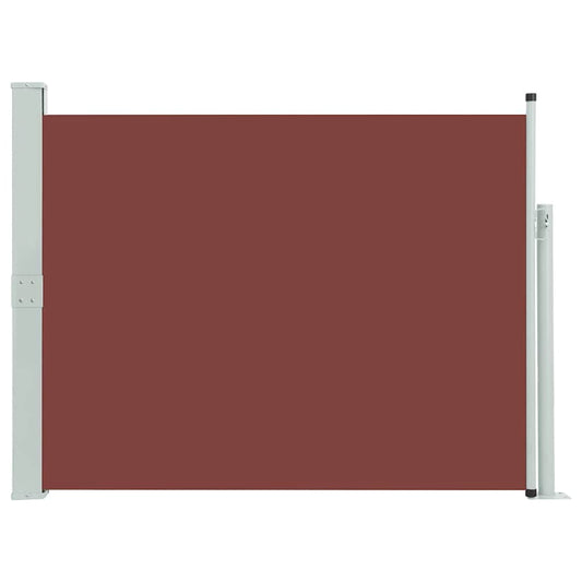 Vidaxl Toldo Lateral Retráctil De Jardín Marrón 140x500 Cm_0