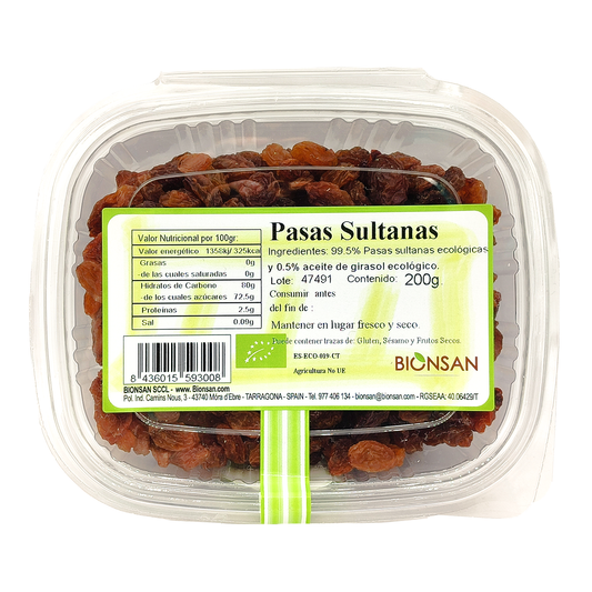 Pasas Sultanas Eco Bionsan 200gr_0