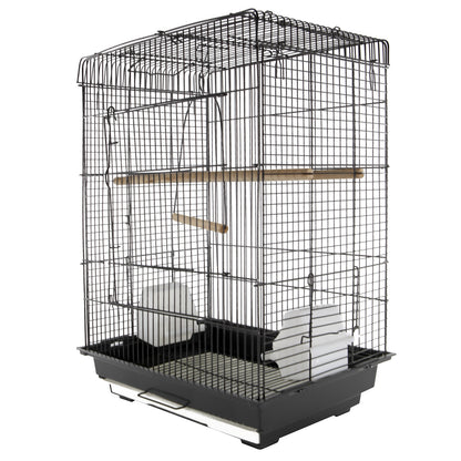 Pawhut Jaula Para Pájaro Espaciosa Jaula De Aves Con Techo Abierto Con Soportes_0