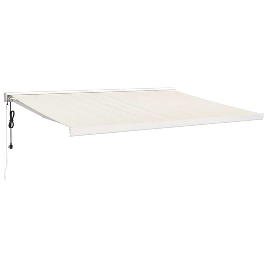 Toldo Retráctil Aluminio Y Tela Color Crema 4x3 M_0