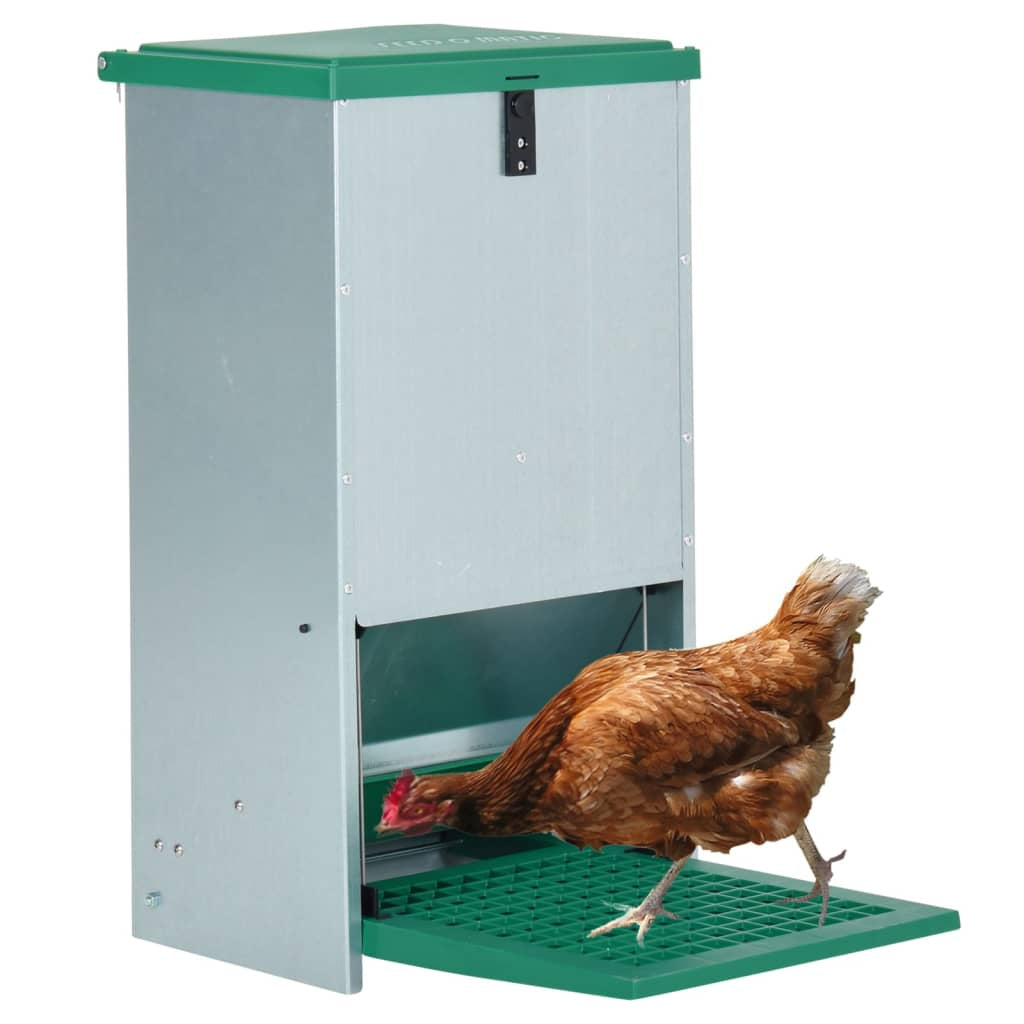 Vidaxl Comedero Automático Para Aves De Corral Con Pedal 20 Kg_1