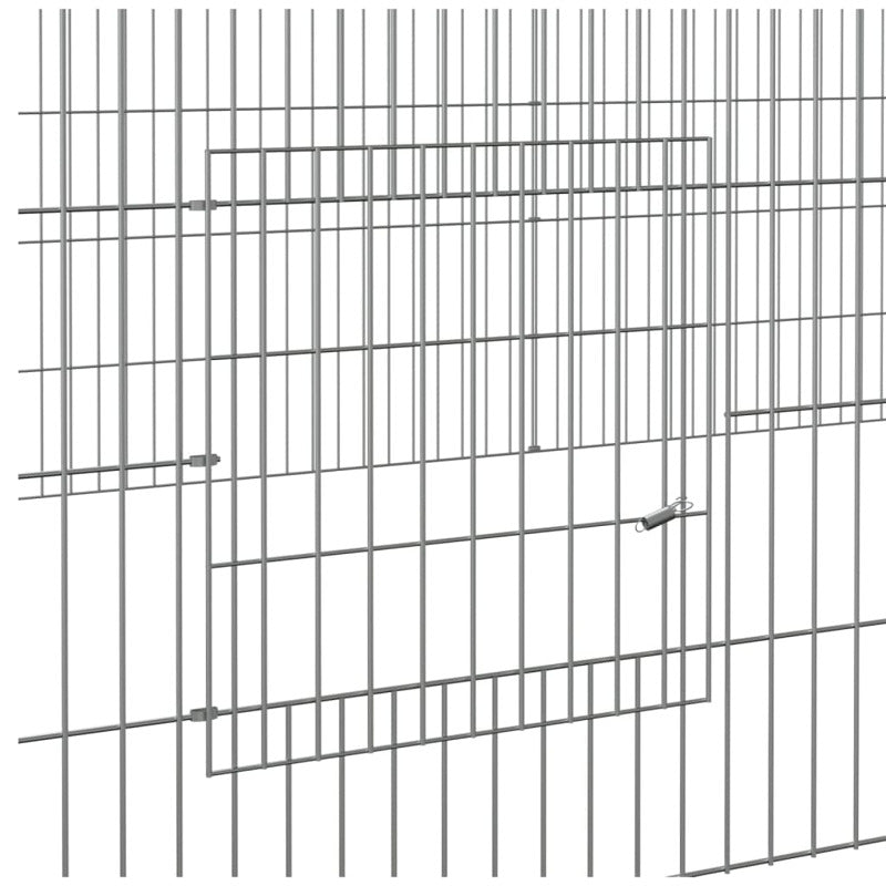 Vidaxl Jaula Para Conejos 4 Paneles Hierro Galvanizado 433x109x54 Cm_5