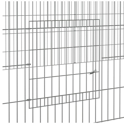 Vidaxl Jaula Para Conejos 4 Paneles Hierro Galvanizado 433x109x54 Cm_5