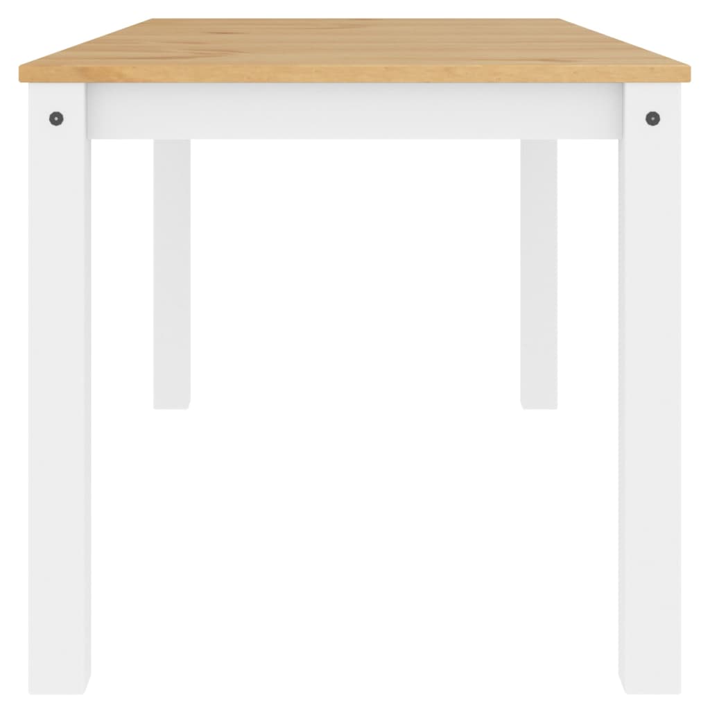 Mesa De Comedor Panama Madera Maciza Pino Blanco 160x80x75 Cm_3