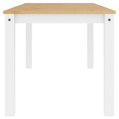 Mesa De Comedor Panama Madera Maciza Pino Blanco 160x80x75 Cm_3