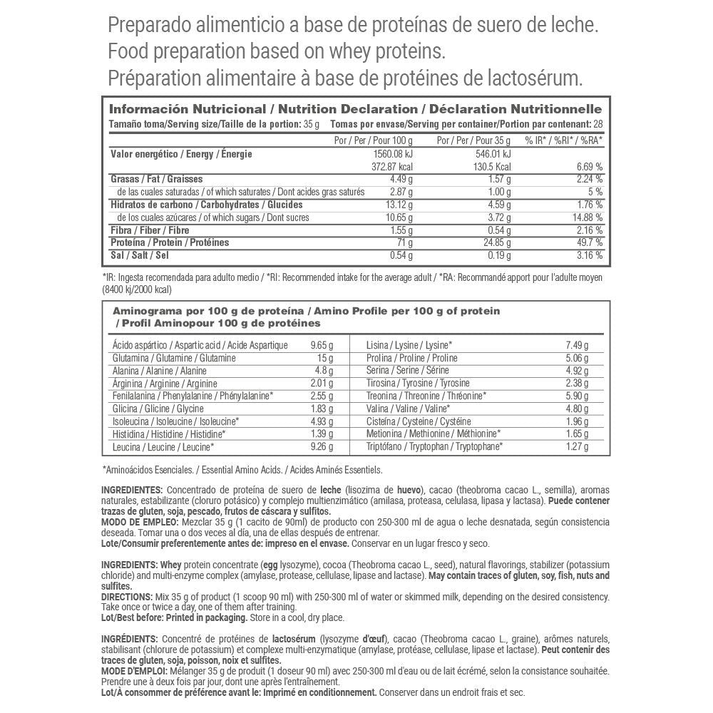 Whey Fit Nature - 1 Kg - Chocolate - Proteina Sin Azucar - Masmusculo_5