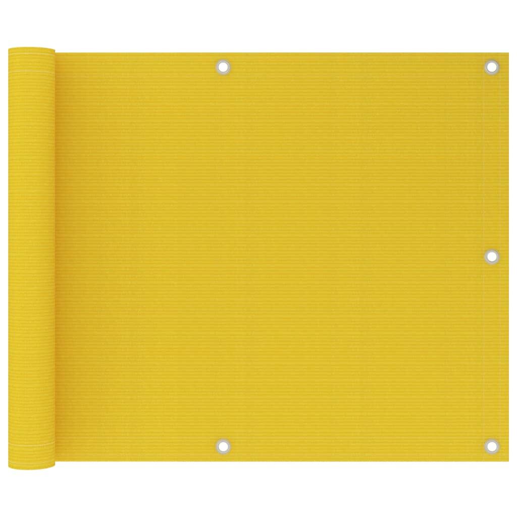 Vidaxl Toldo Para Balcón Hdpe Amarillo 75x600 Cm_0