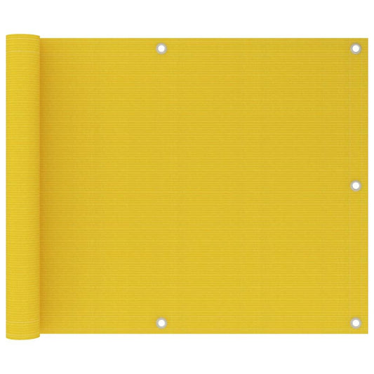 Vidaxl Toldo Para Balcón Hdpe Amarillo 75x600 Cm_0