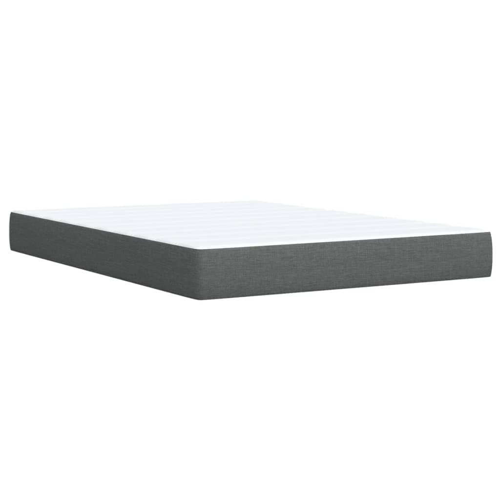 Cama Box Spring Con Colchón Tela Gris Oscuro 140x200 Cm / Vetonek_3