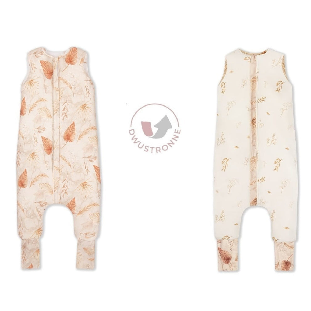 Saco De Dormir Con Pies Reversible T-m Jersey Algodón Bohemian Sand-bohemian Botanic_0