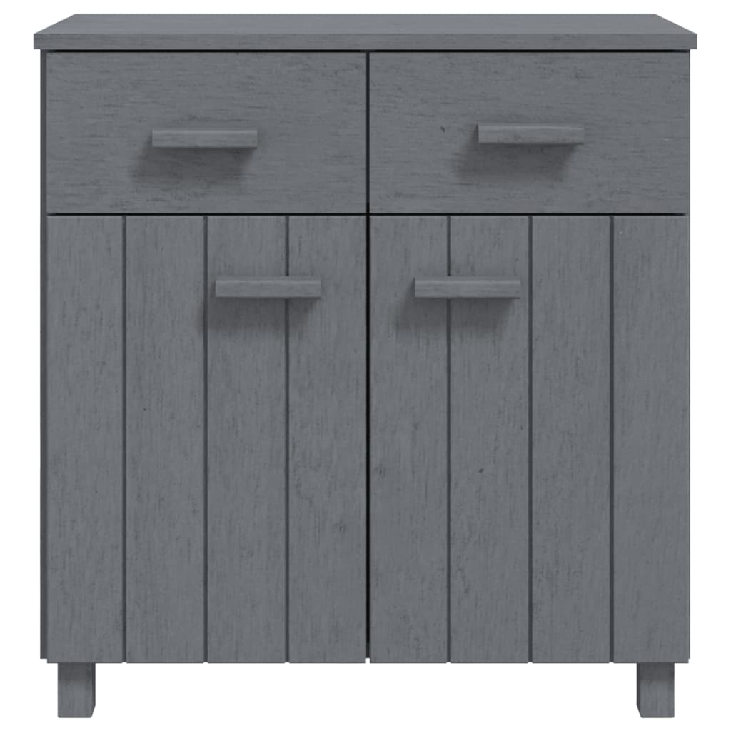 Aparador Hamar Madera Maciza Pino Gris Oscuro 79x40x80cm / Vetonek_1