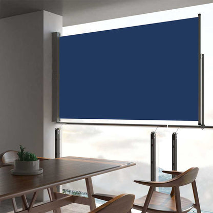 Vidaxl Toldo Lateral Retráctil Para Patio Azul 140x300 Cm_1