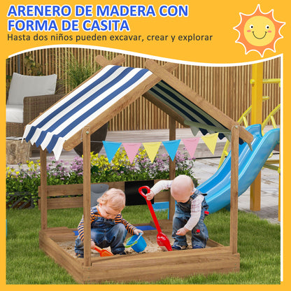 Outsunny Arenero Para Niños De Madera_3