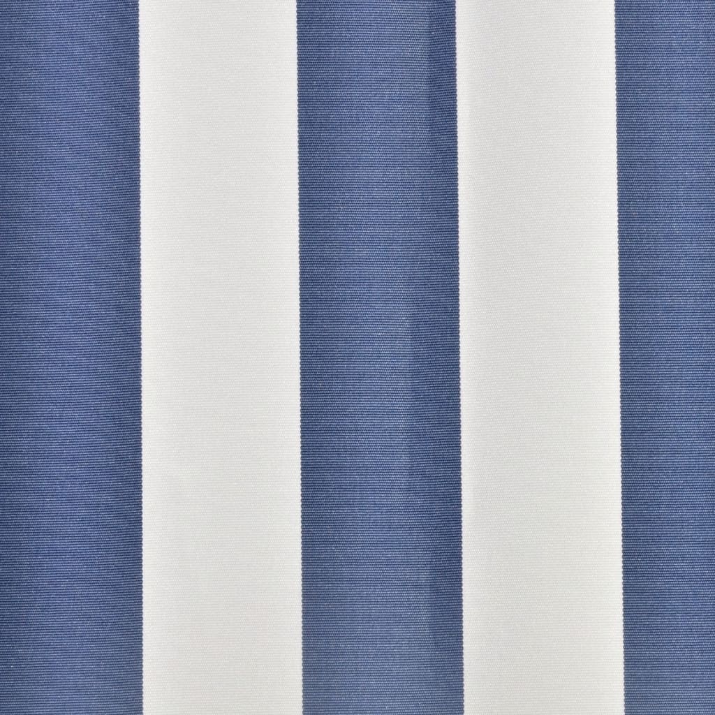 Tela De Repuesto Para Toldo Azul Y Blanco 3,5x2,5 M Poliéster_2