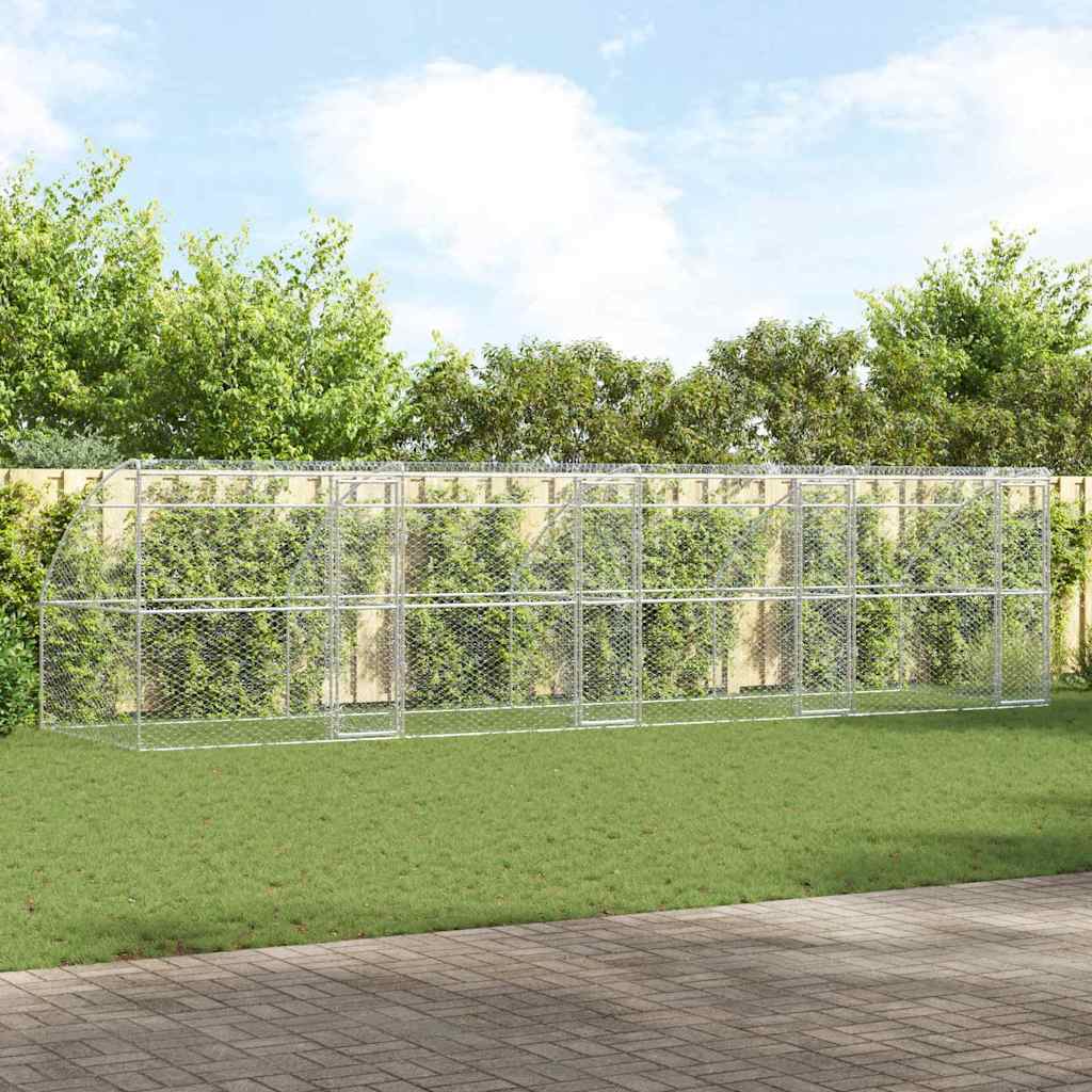 Refugio Para Perros 4 Pcs Plateado 8 X 2 X 2 M_1
