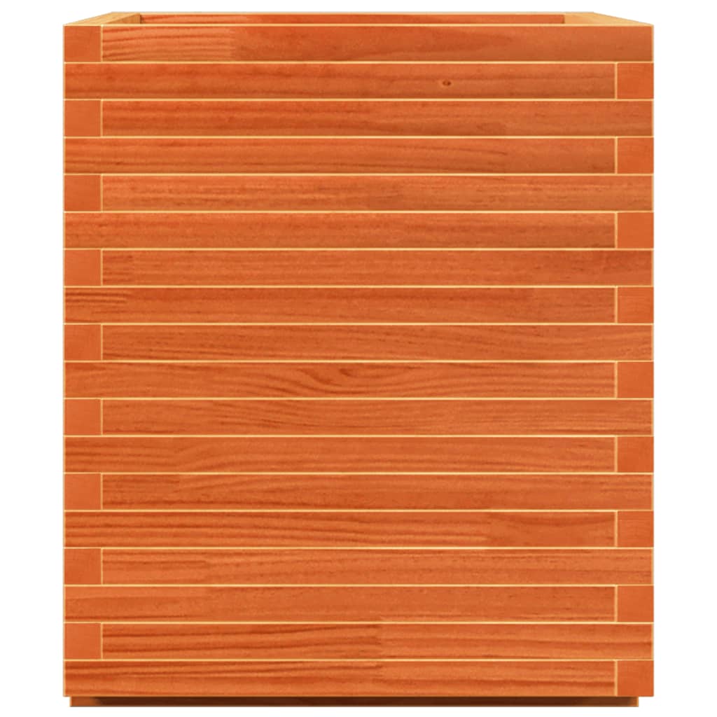 Jardinera Madera Maciza De Pino Marrón Cera 90x60x72,5 Cm_5