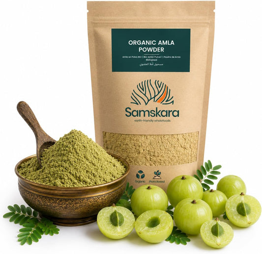 Amla en Polvo BIO | Samskara | para Cabello y Piel | Fuente Natural de Vitamina C, Colágeno y Calcio - 250 gr_0