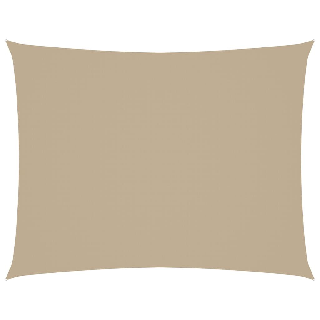 Vidaxl Toldo De Vela Rectangular Tela Oxford Beige 4x5 M_0