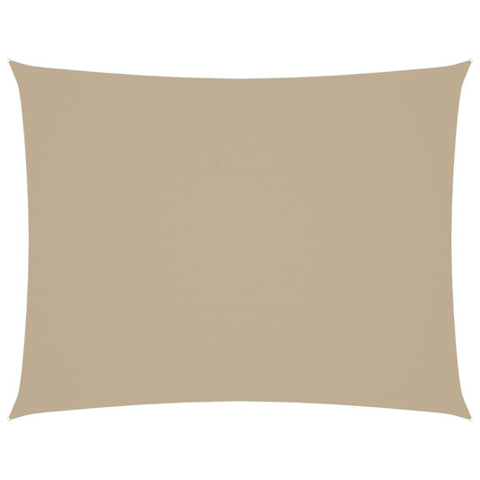 Vidaxl Toldo De Vela Rectangular Tela Oxford Beige 4x5 M_0