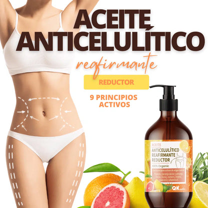 QKnatur - Aceite Anticelulítico Reafirmante Y Reductor 250ml. Con 9 Principios Activos De Origen Natural Para Masaje_1