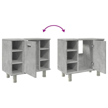 Armario De Baño Madera Ingeniería Gris Hormigón 60x32x53,5 Cm / Vetonek_1