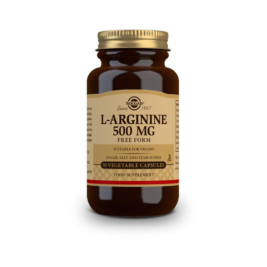 L-Arginina, 50 cápsulas vegetales de 500mg