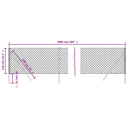 Cerca De Alambre Gris Antracita 1,1x10 M / Vetonek_2