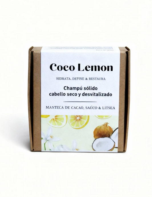 Champú Sólido Bio Cabello Seco Y Desvitalizado, Coco Lemon en caja_0