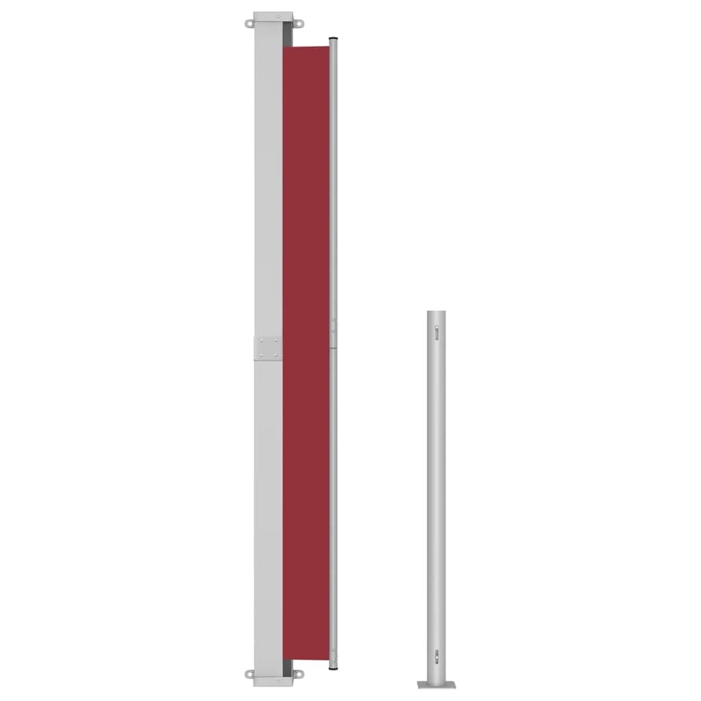 Vidaxl Toldo Lateral Retráctil Para Patio Rojo 220x500 Cm_3