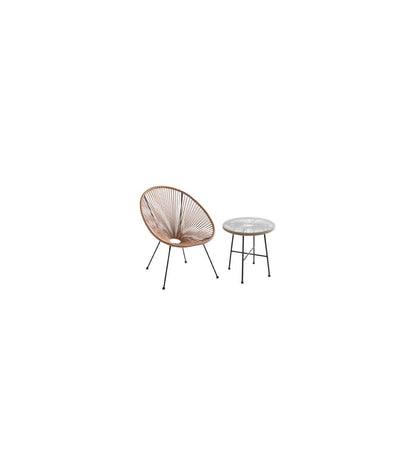 Pack De 2 Sillones Acapulco Acabado Marrón, 85cm(alto) 80cm(ancho) 71cm(fondo)_0