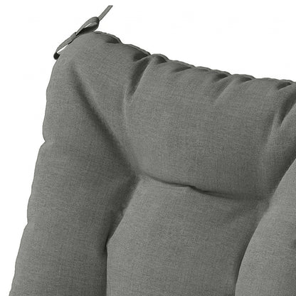 Outsunny Set De 4 Cojines Para Sillas 39,5x39,5x10 Cm Para Jardín Con Lazos Gris_4