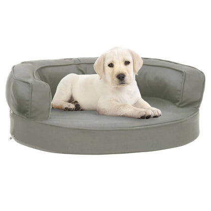 Vidaxl Colchón Para Cama De Perro Ergonómico Aspecto Lino Gris 60x42cm_1