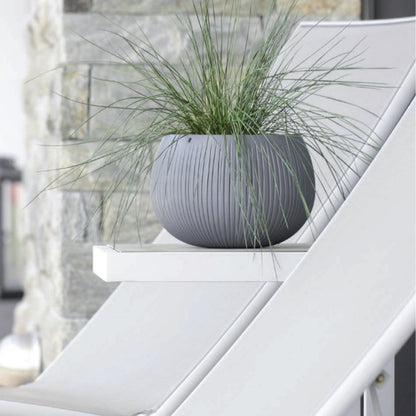 Prosperplast Beton Bowl De Plástico Con Depósito En Color Cemento Negro, 13,6 (alto) X 18 (ancho) X 18 (profundo) Cms_4