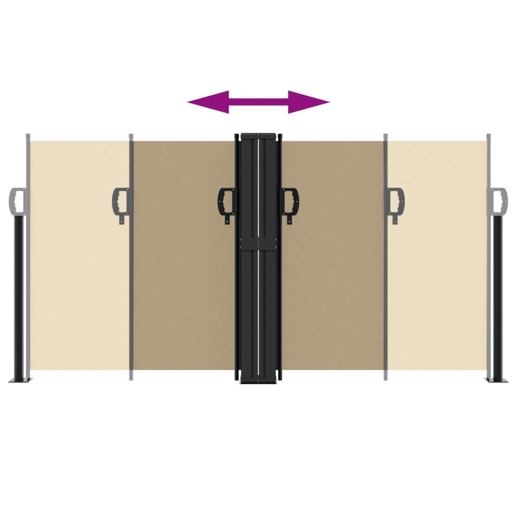 Vidaxl Toldo Lateral Retráctil Beige 120x1200 Cm_4