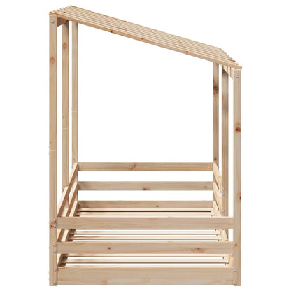 Cama Para Niños Con Techo Madera Maciza De Pino 80x200 Cm_4