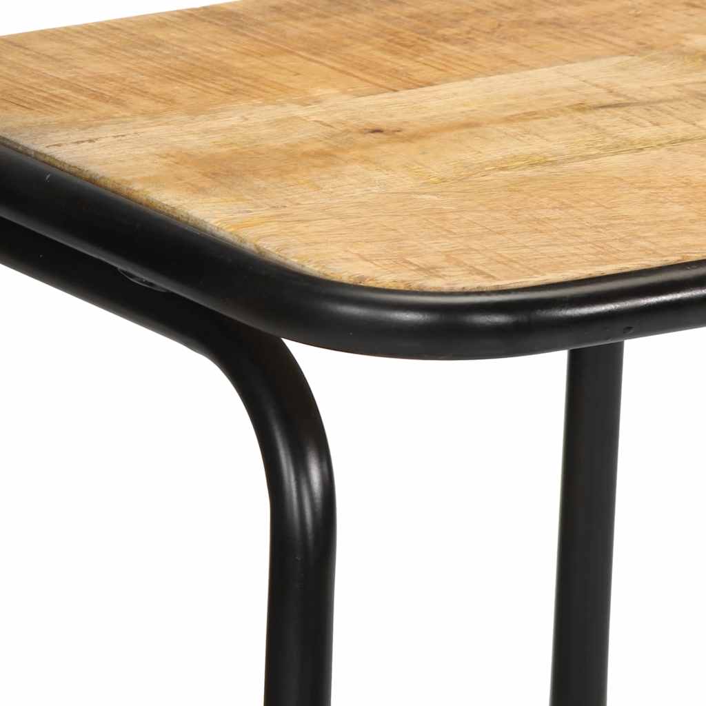 Taburetes De Barra 2 Uds 46x35,5x80 Cm Madera Maciza De Mango_4