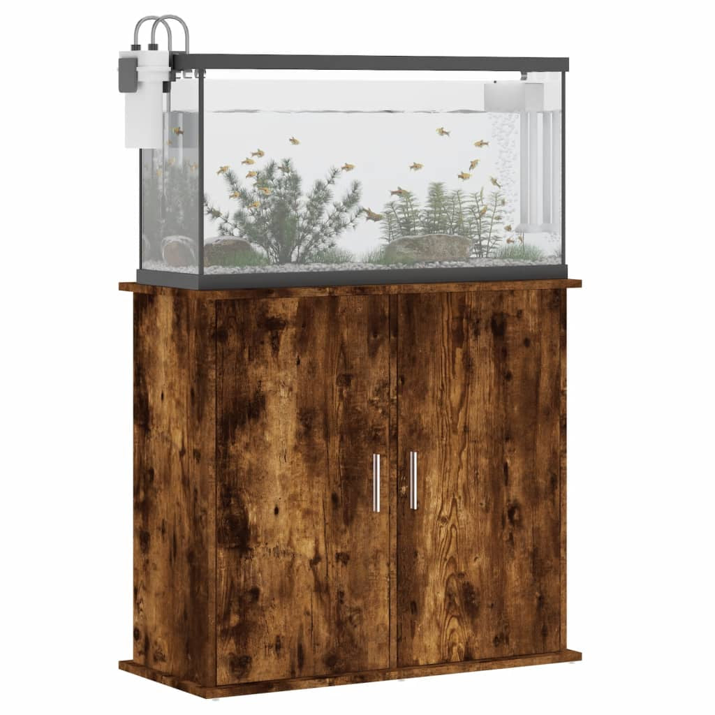 Vidaxl Soporte De Acuario Madera Ingeniería Roble Ahumado 81x36x73 Cm_3