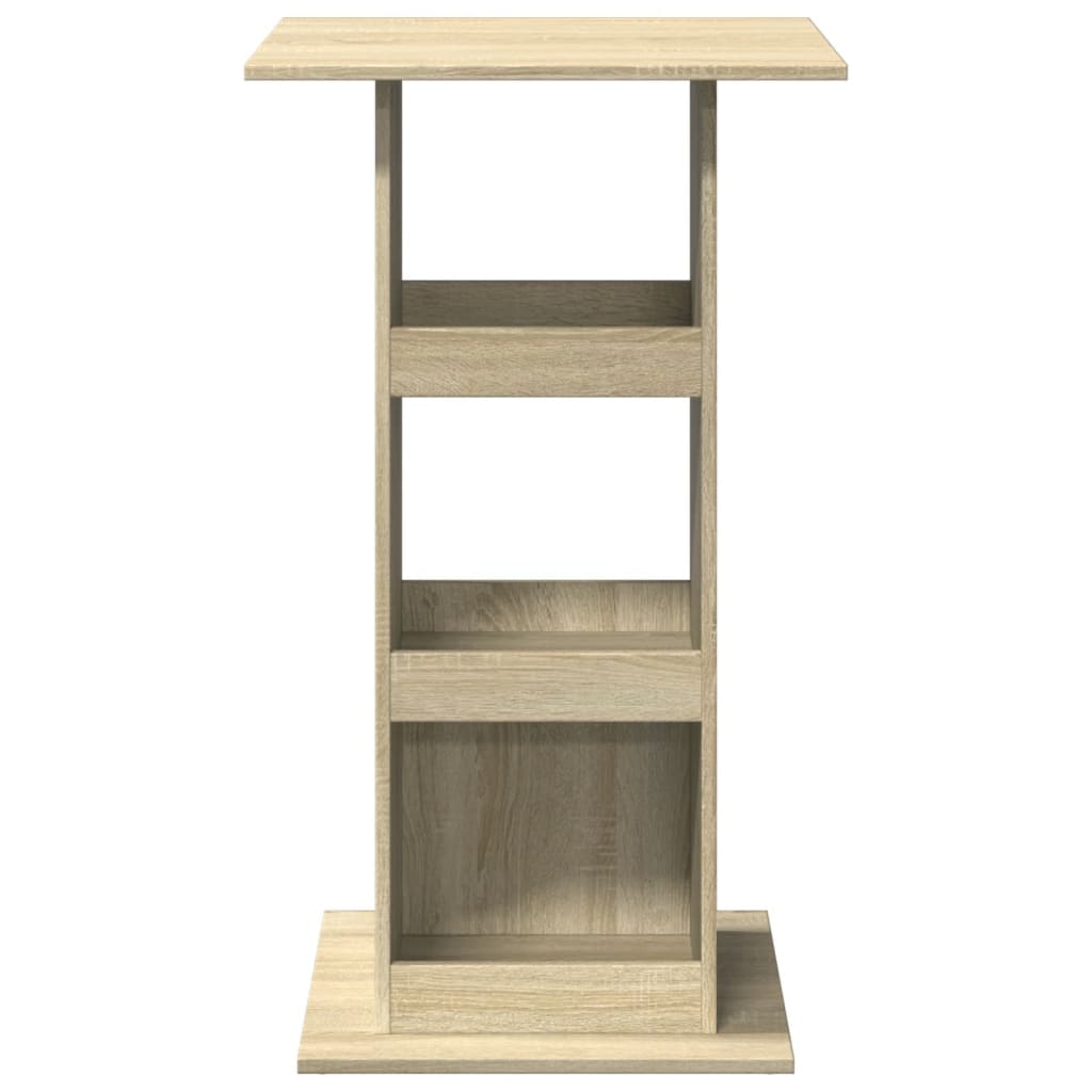 Mesa Alta Bar Con Almacenaje Madera Roble Sonoma 60x60x102 Cm_2
