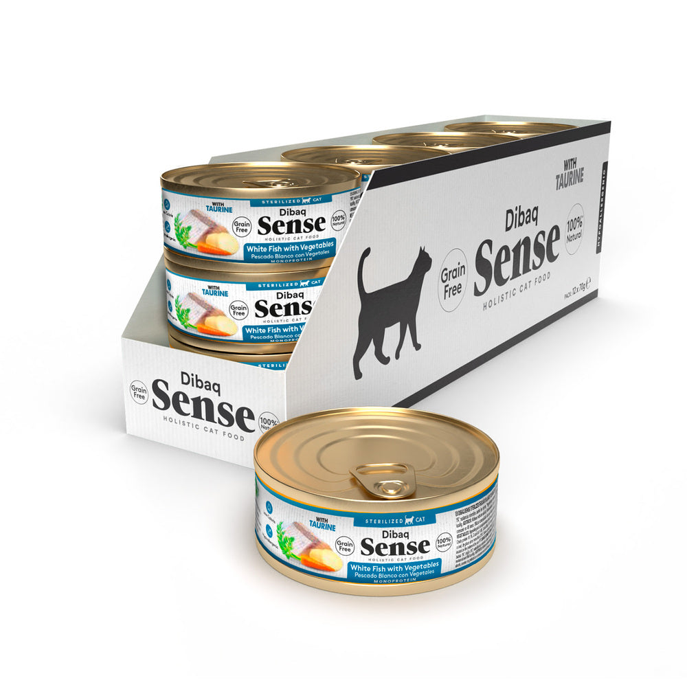 Dibaq Sense Cat Esterilizado Pescado Blanco Con Vegetales (70 G X 12 Uds)_0