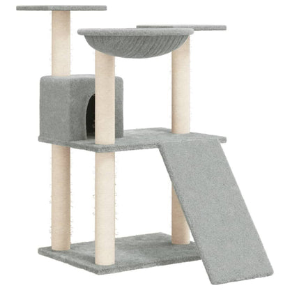 Vidaxl Rascador Para Gatos Con Postes De Sisal Gris Claro 83 Cm_0