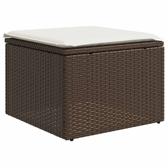 Set Sofás Jardín Y Cojines 2 Pzas Ratán Sintético Acacia Marrón / Vetonek_1