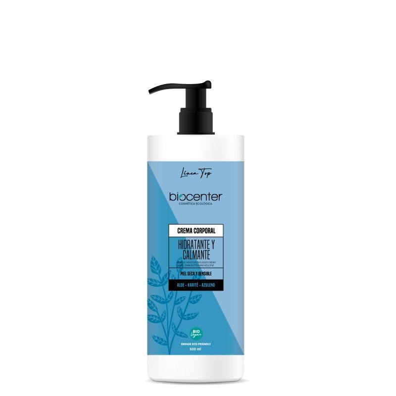 Crema corporal BIO hidratante y calmante Aloe Karité Azuleno línea top 500 ml