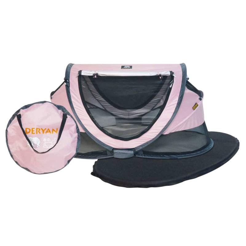 Deryan Cuna De Viaje Desplegable Toddler Luxe Con Mosquitera Rosa_5