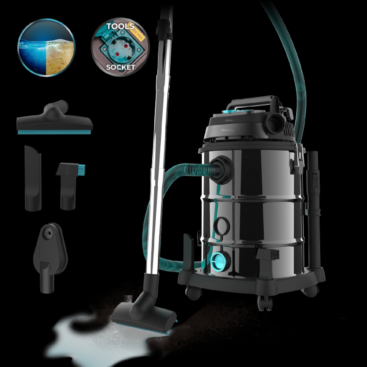 Cecotec Aspirador Trineo Wet&dry Conga Rockstar Wet & Dry Steel Pro Tool Cecotec_0