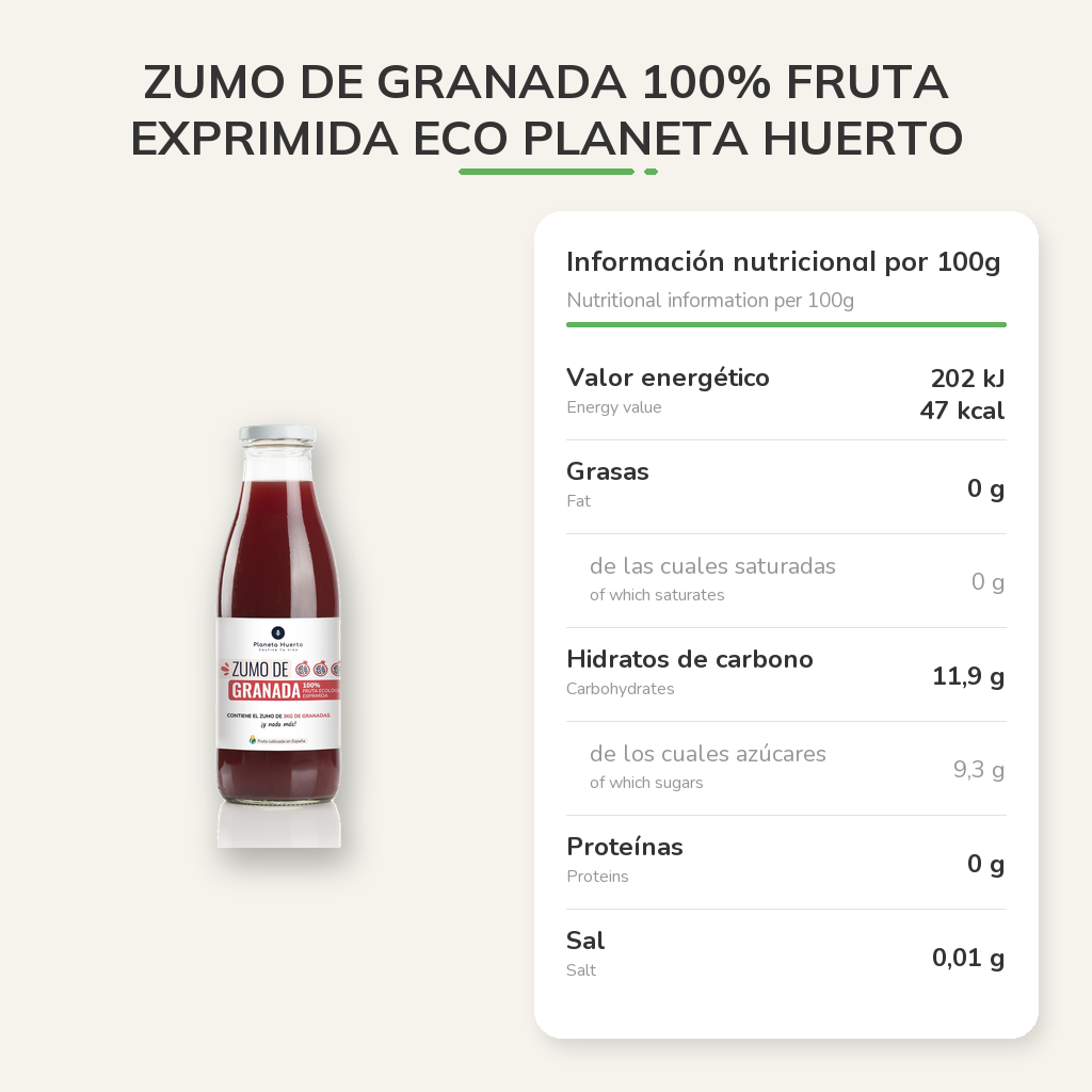 Información nutricional