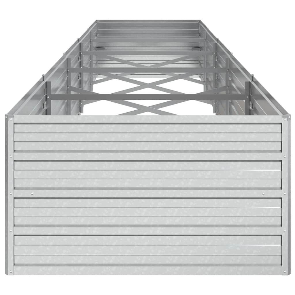 Arriate De Acero Galvanizado Plateado 400x80x45 Cm_4