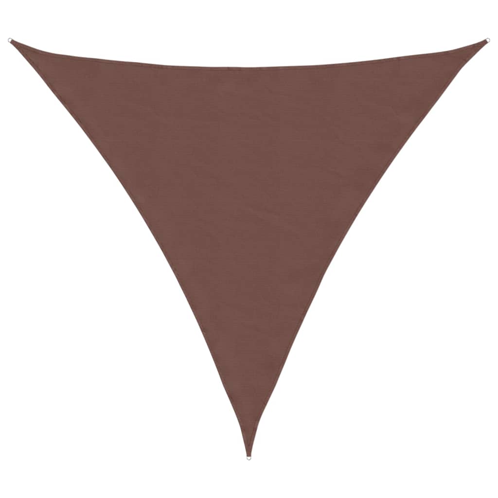 Toldo De Vela Triangular Tela Oxford Marrón 6x6x6 M_0
